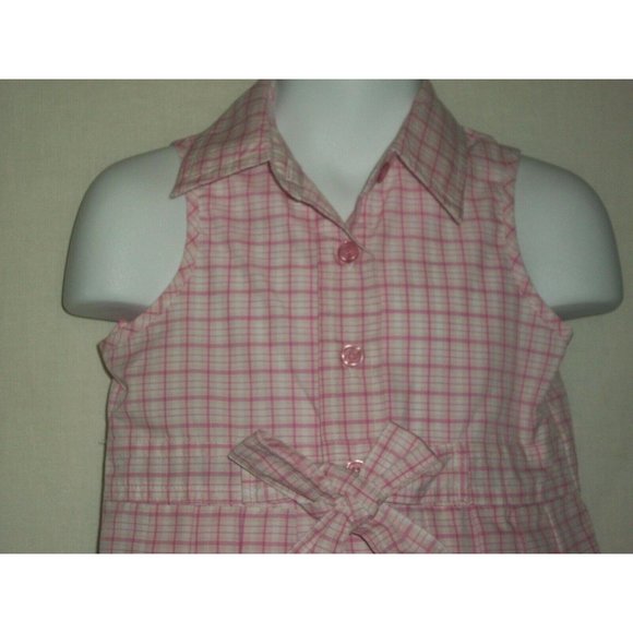 Kid Zone Pink Plaid Pleated Sleeveless Sun Summer Dress 2T Sundress Girls - Picture 10 of 12